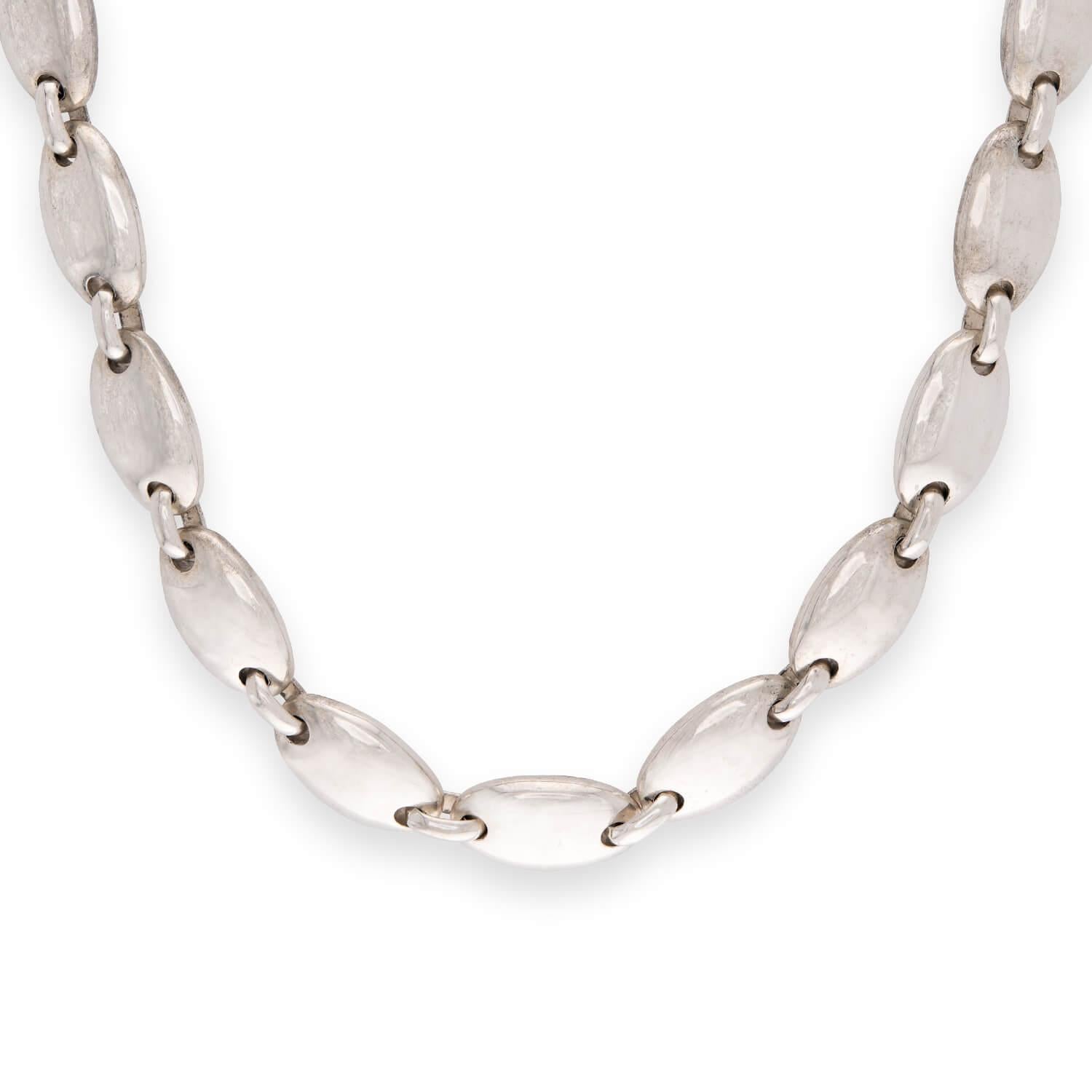 TIFFANY & CO. Estate Italian "Pebble" Link Necklace