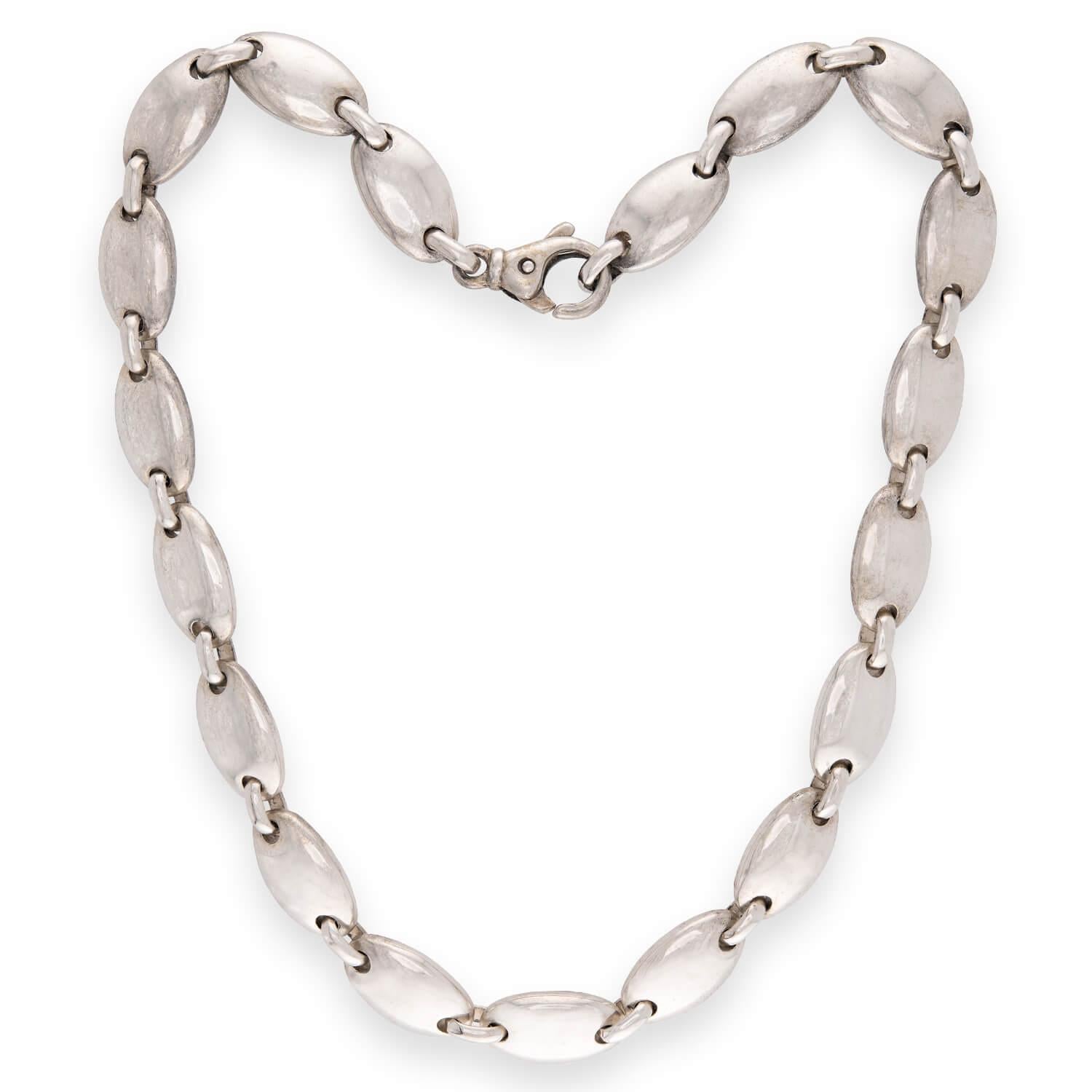 TIFFANY & CO. Estate Italian "Pebble" Link Necklace