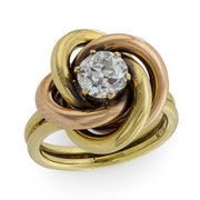 SLOAN & CO. Art Deco 14k Diamond Knot-Motif Ring