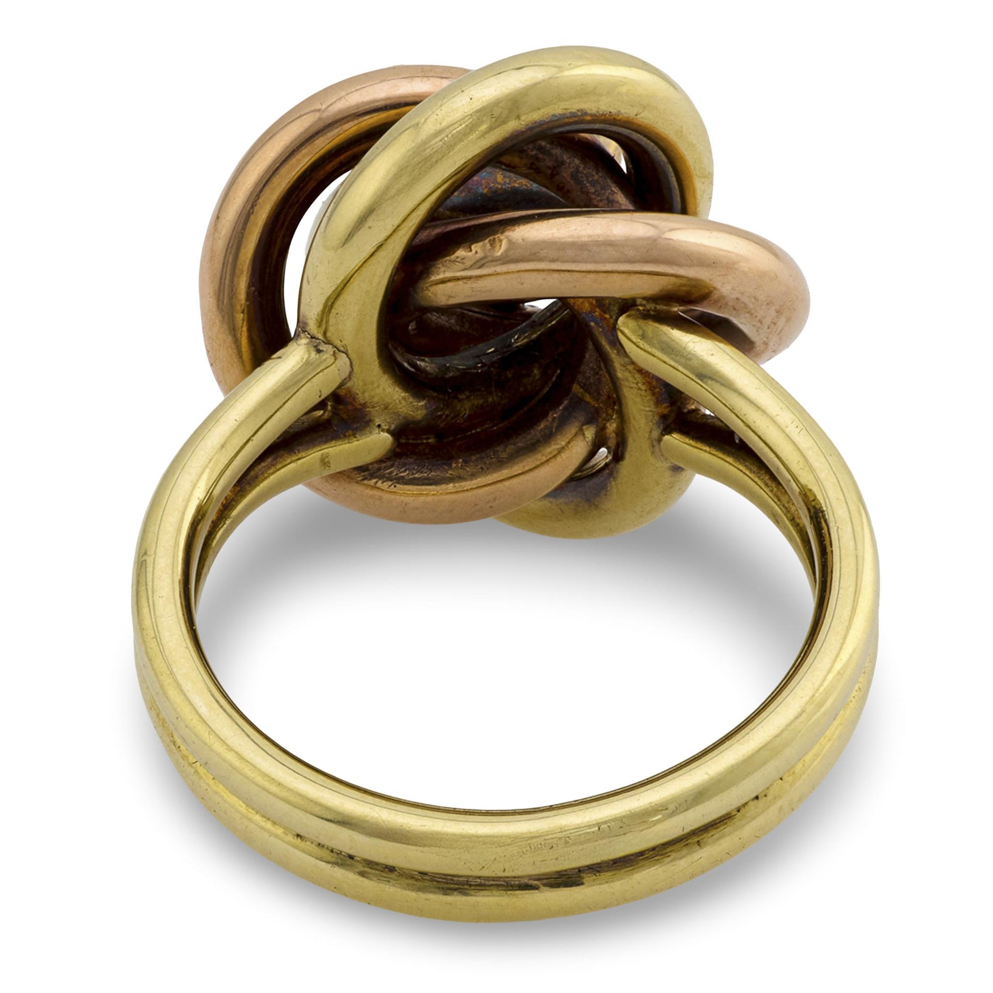 SLOAN & CO. Art Deco 14k Diamond Knot-Motif Ring