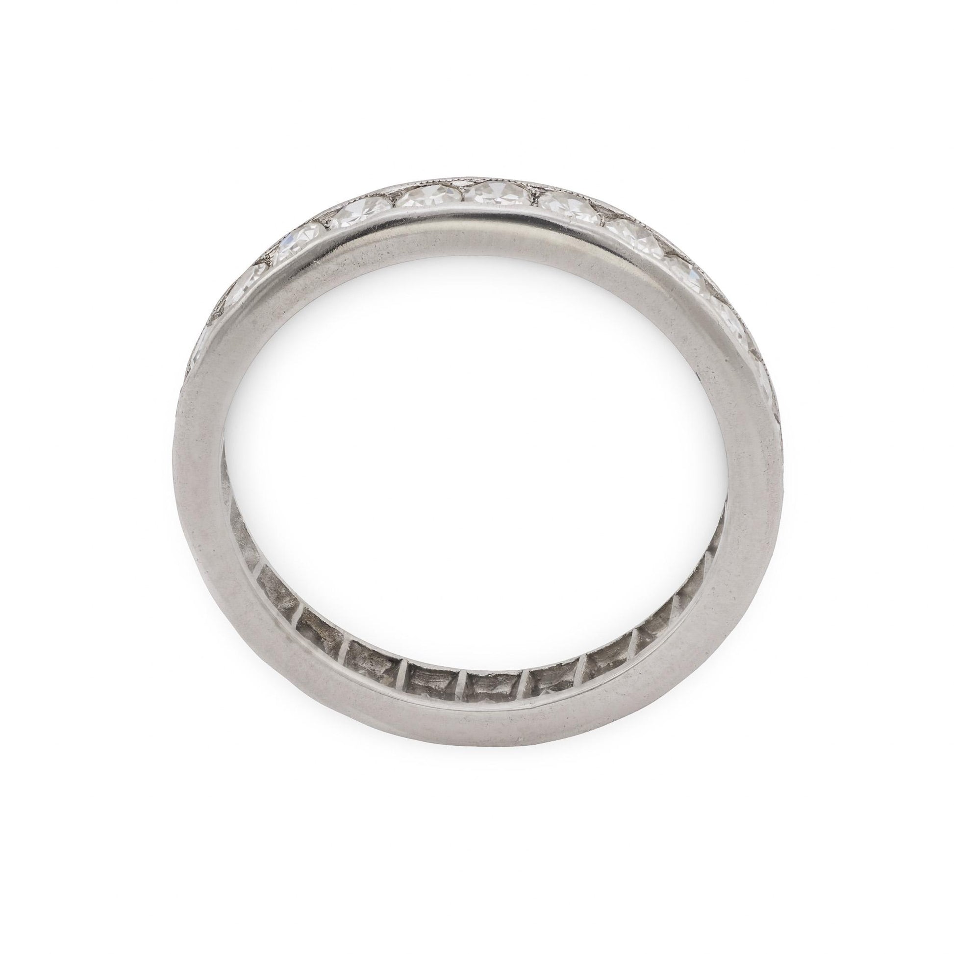Edwardian Platinum Diamond Eternity Band