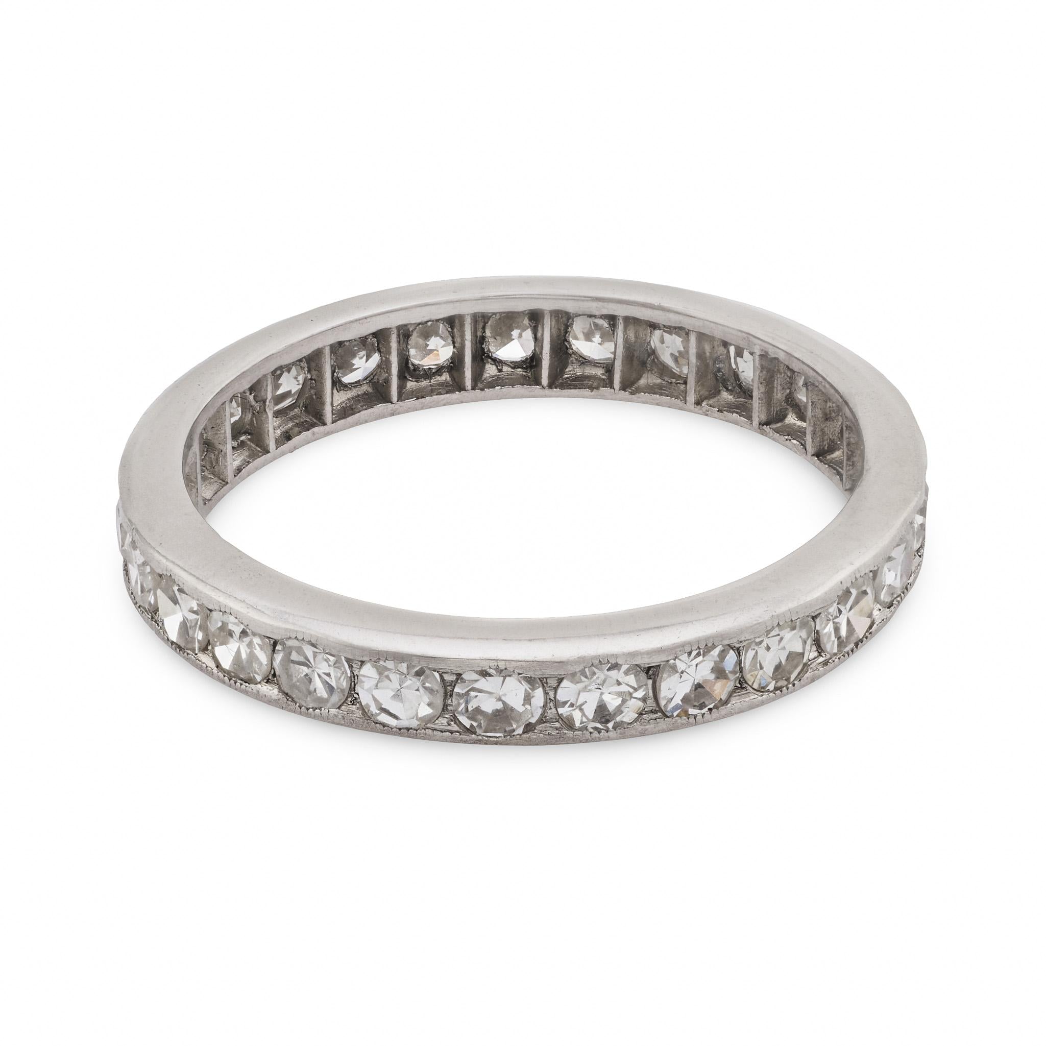 Edwardian Platinum Diamond Eternity Band