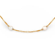 MAISON BIRKS Art Deco 14k Pearl Necklace