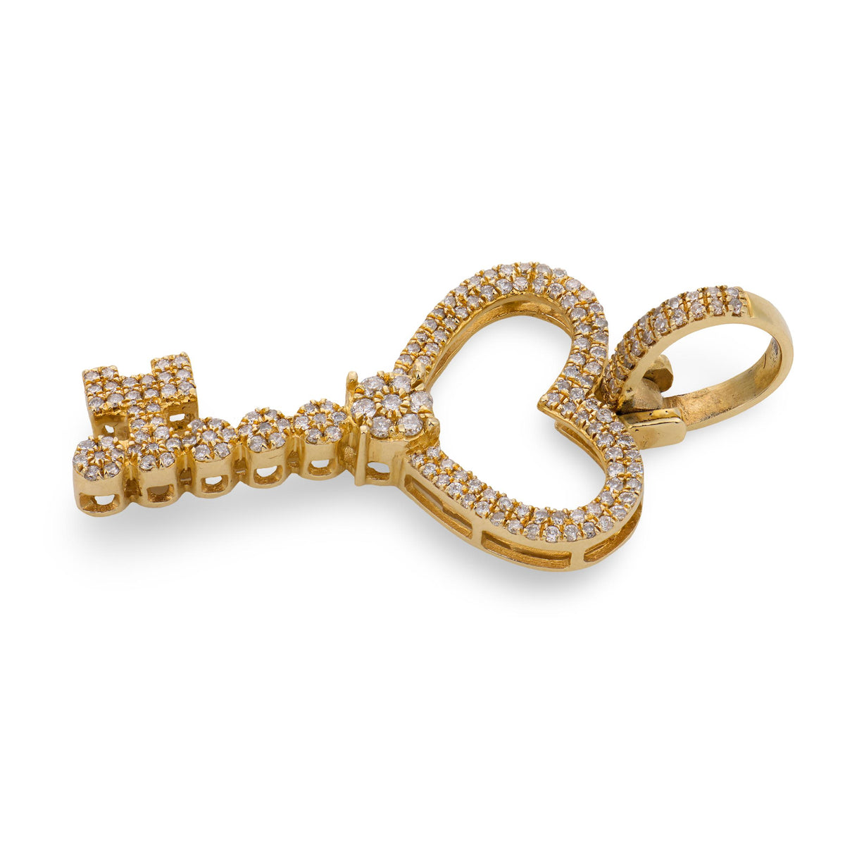 Estate 14k Diamond Key Pendant/Charm