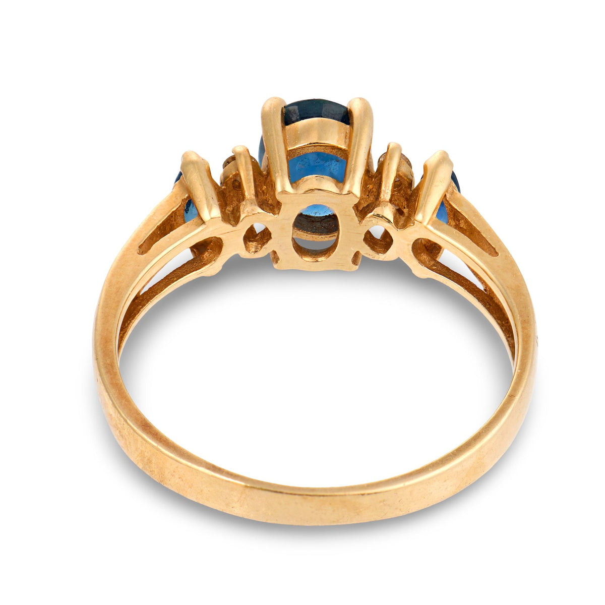 Estate 14k Sapphire & Diamond Ring