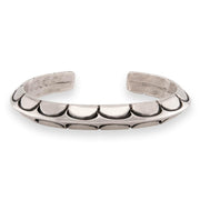 Vintage Sterling Silver Scalloped Cuff