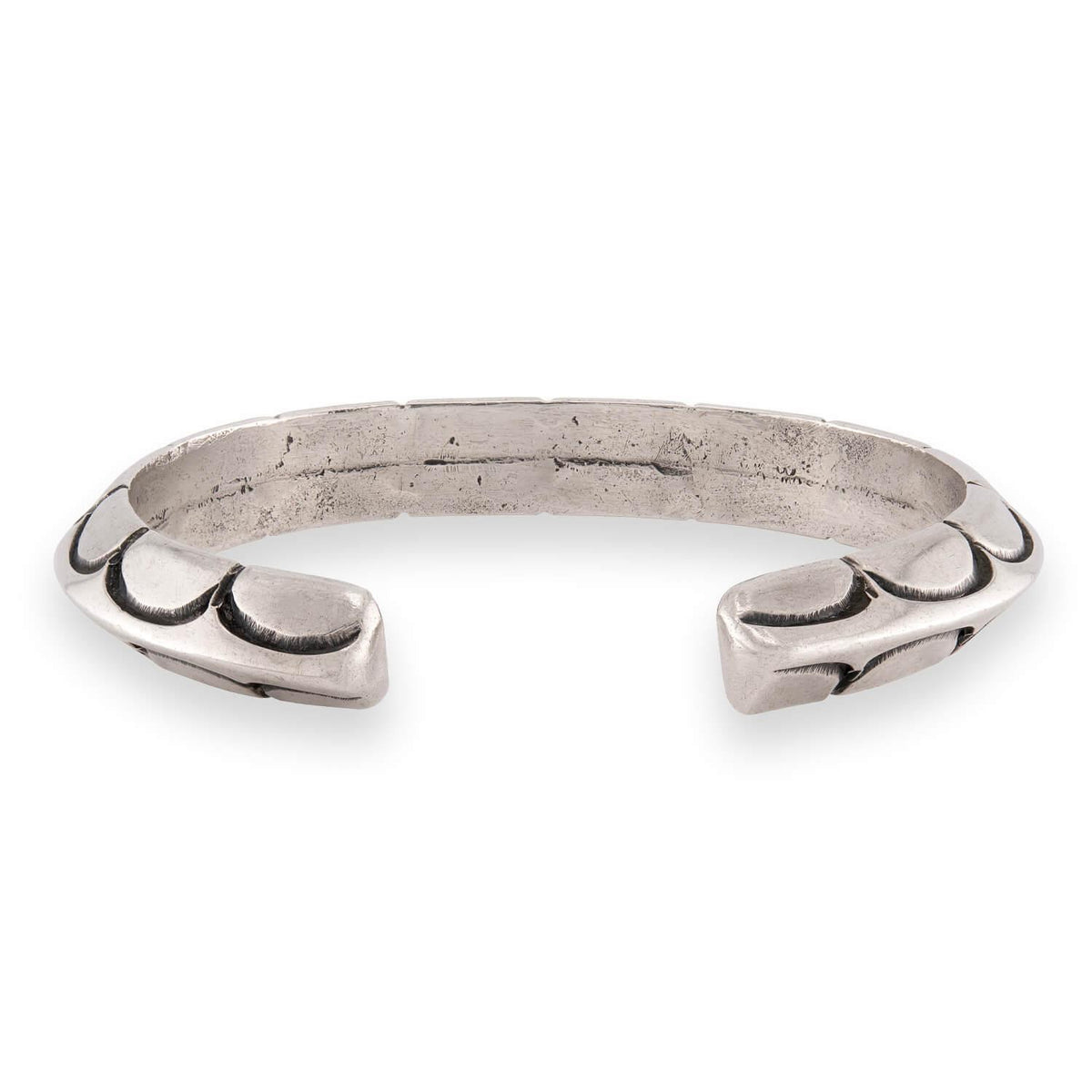 Vintage Sterling Silver Scalloped Cuff