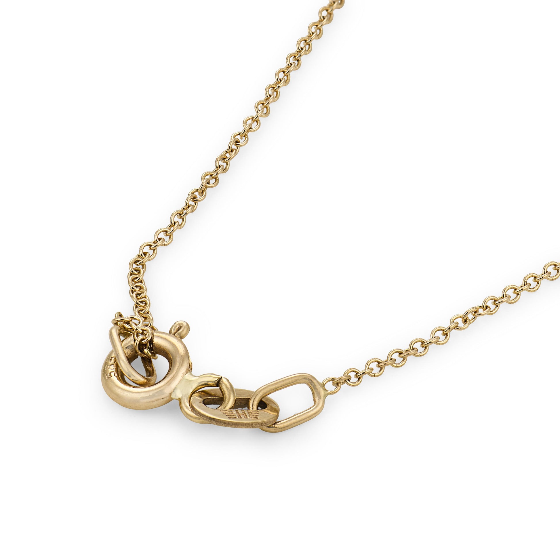 Estate 14k Diamond Starburst-Motif Pendant Necklace