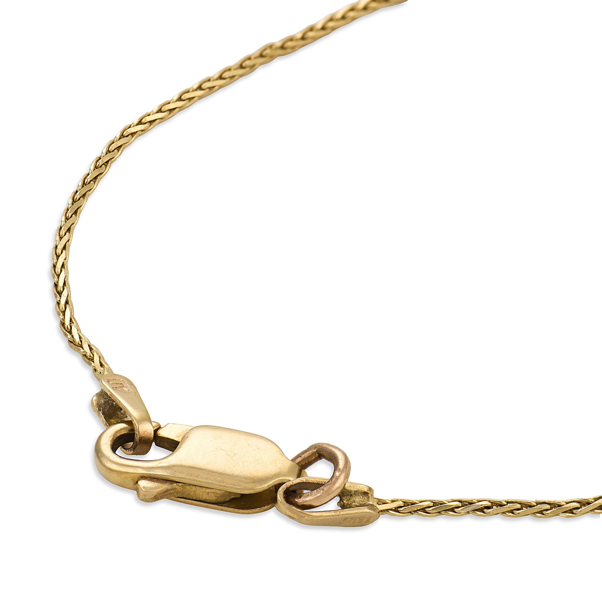 Estate 14k Aqua Pendant Necklace