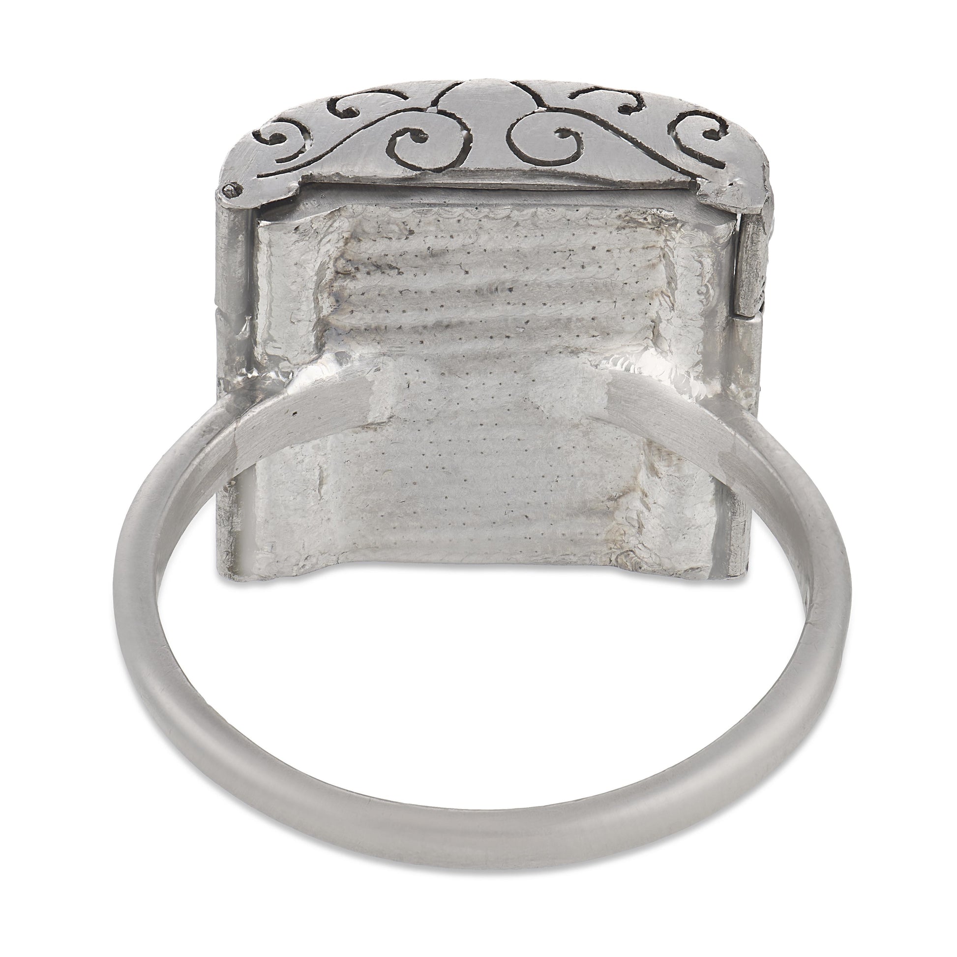 Art Deco Platinum Diamond Locket Ring