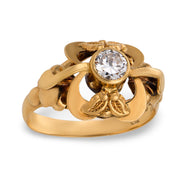 Edwardian Russian 14k Diamond Engagement Ring .40ct