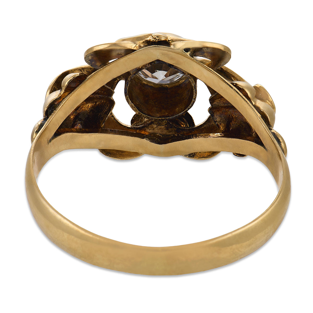 Edwardian Russian 14k Diamond Engagement Ring .40ct
