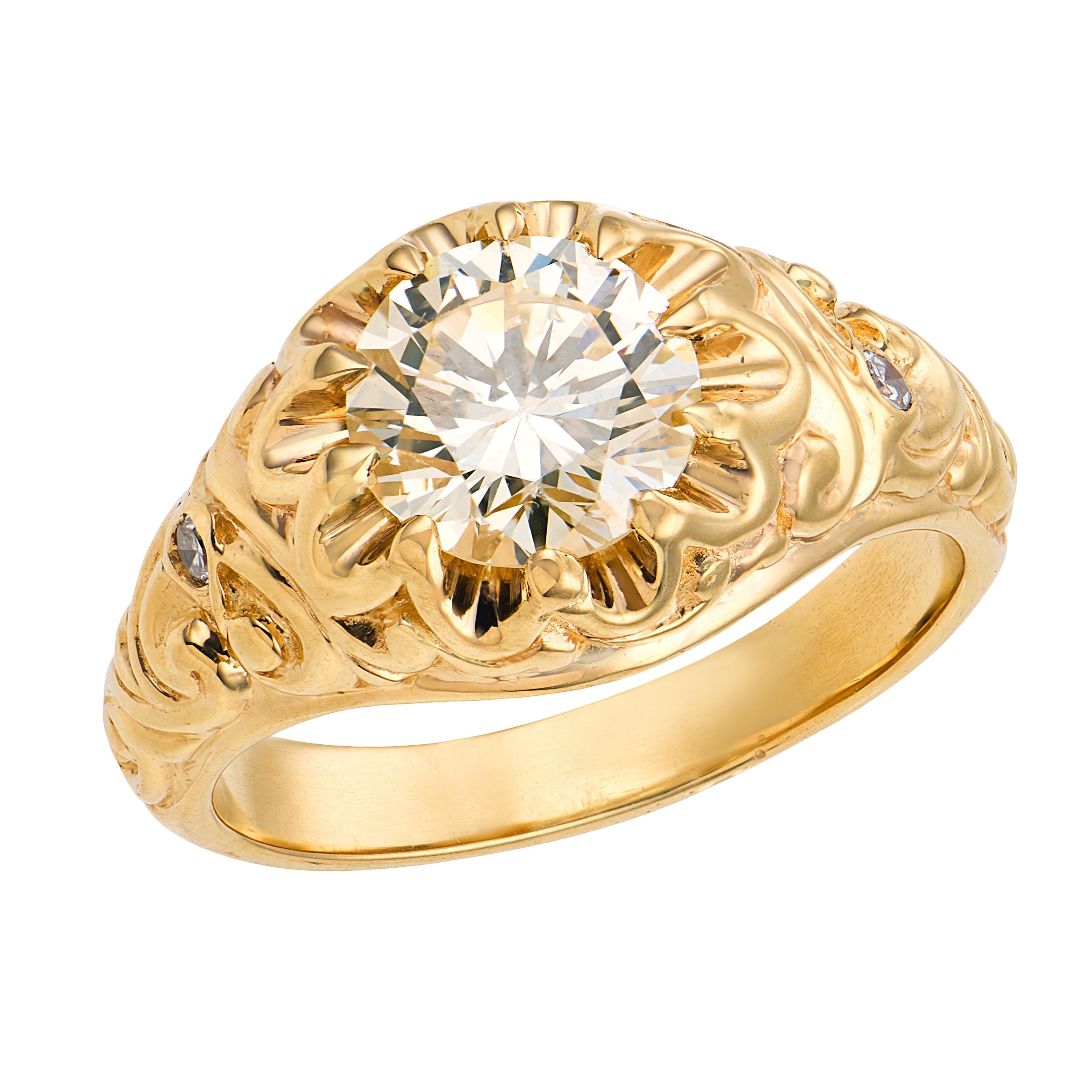 Estate 14k Diamond Engagement Ring 1.65ct