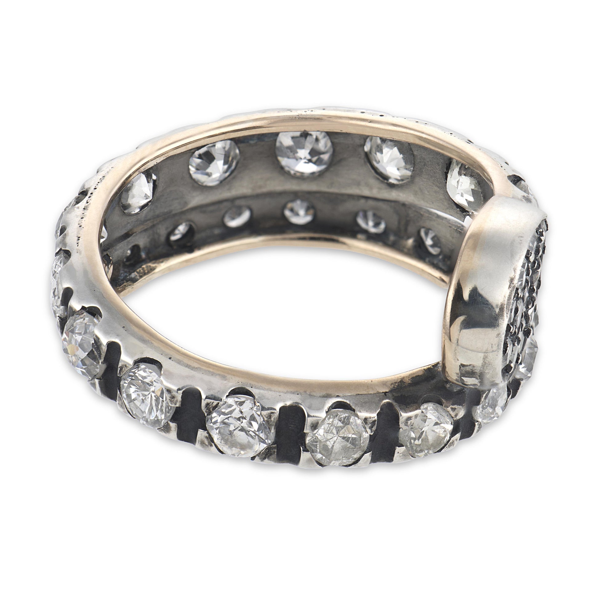 Victoria 14k/Sterling Silver Diamond Snake Ring
