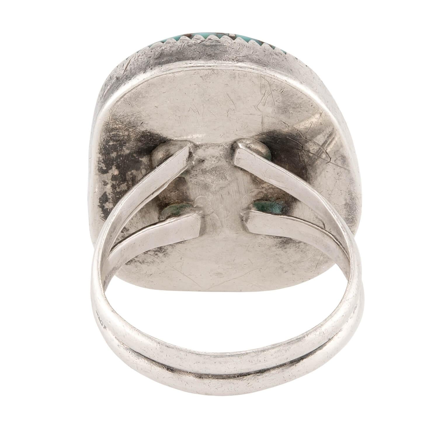 Vintage Sterling Silver Native American Turquoise Ring