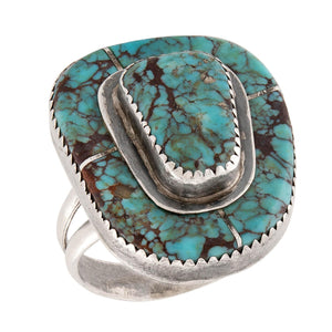 Vintage Sterling Silver Native American Turquoise Ring