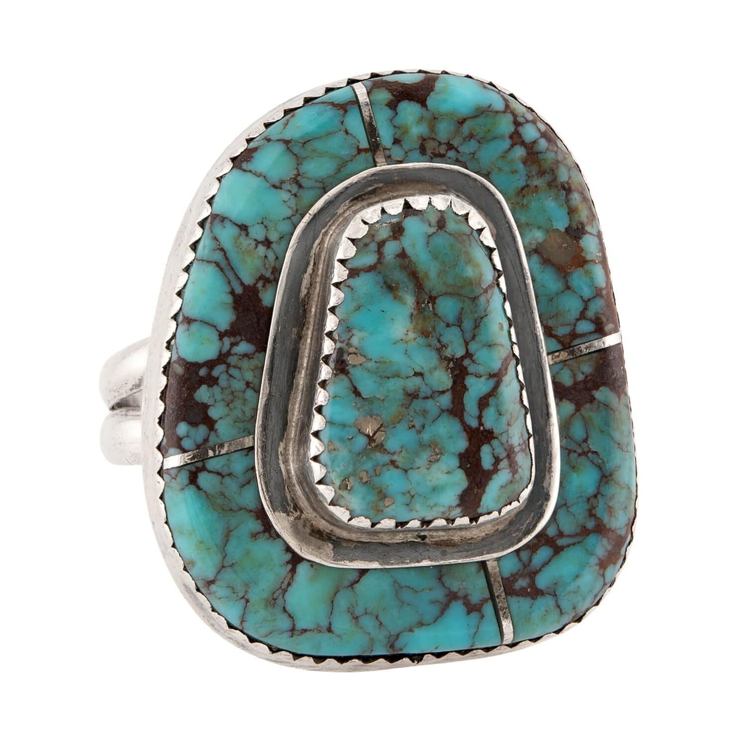 Vintage Sterling Silver Native American Turquoise Ring