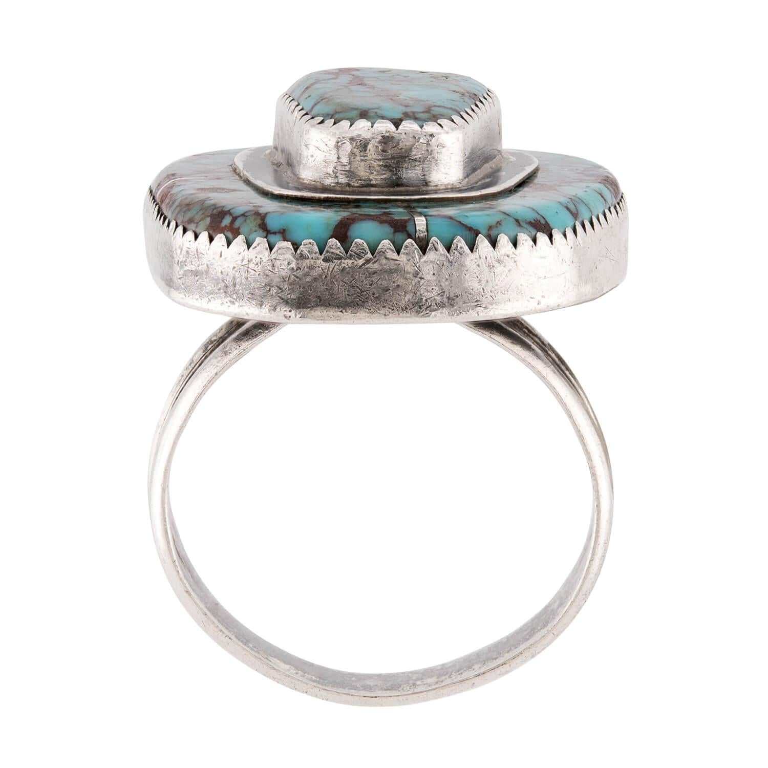 Vintage Sterling Silver Native American Turquoise Ring