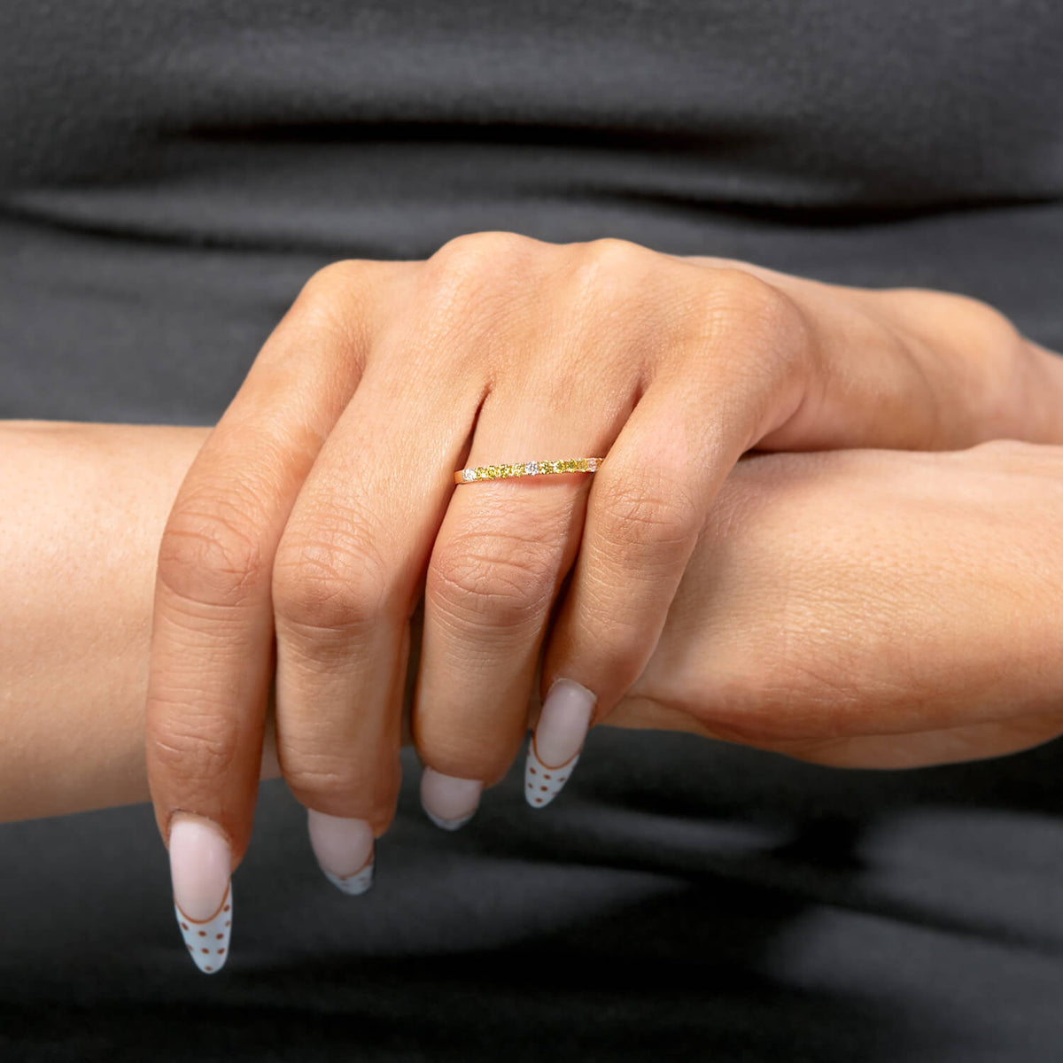 Estate 14k Diamond Half Band