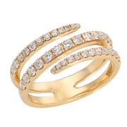 Estate 14k Diamond Swirl Ring