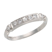 Art Deco Platinum Diamond Half Band