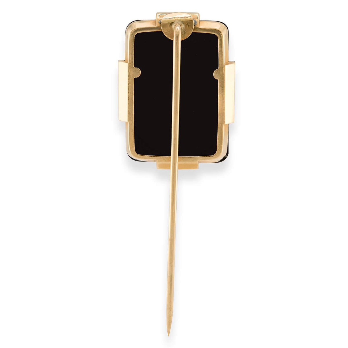 Victorian 14k Onyx Intaglio Stick Pin