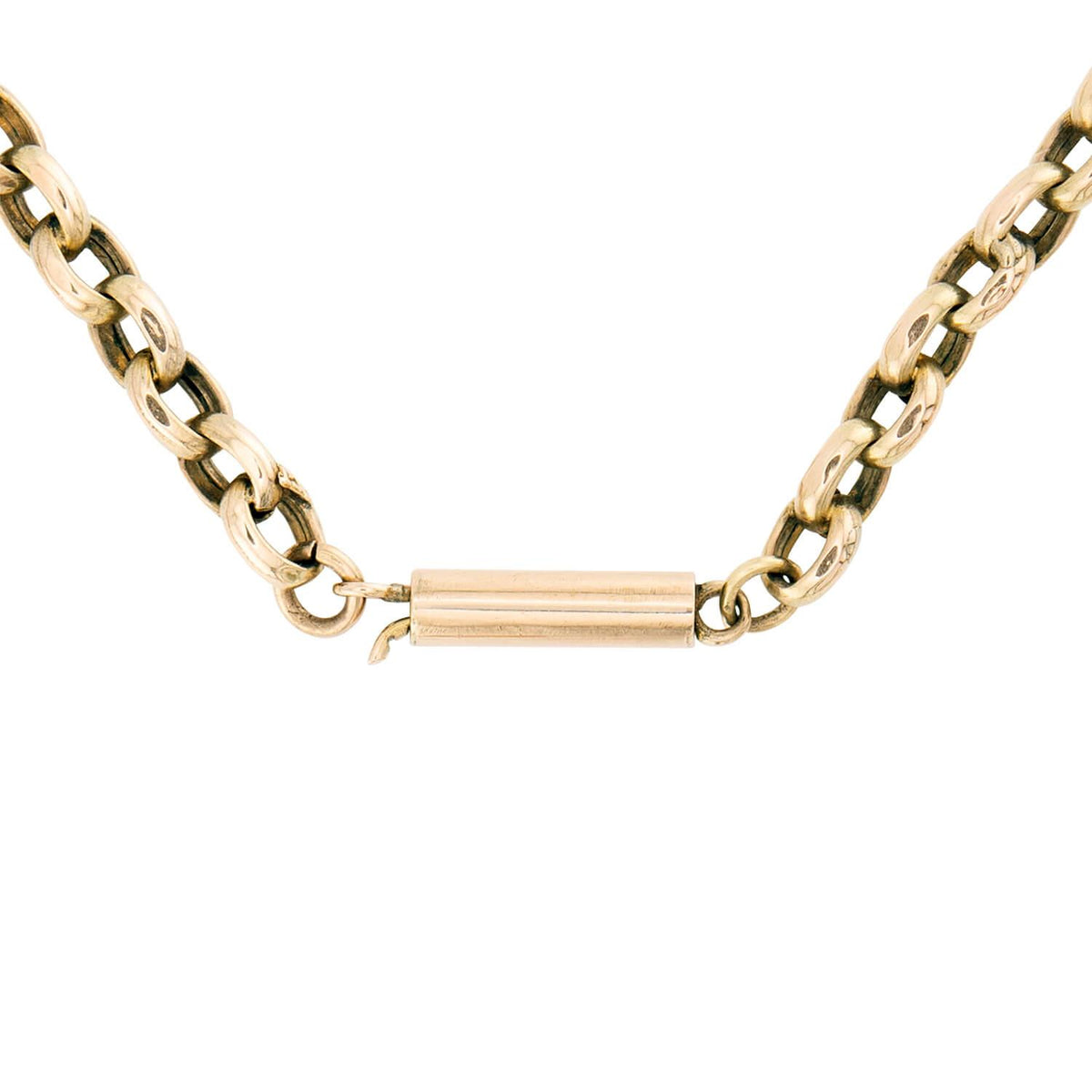 Victorian 9k Figa & Cornicello Charm Necklace