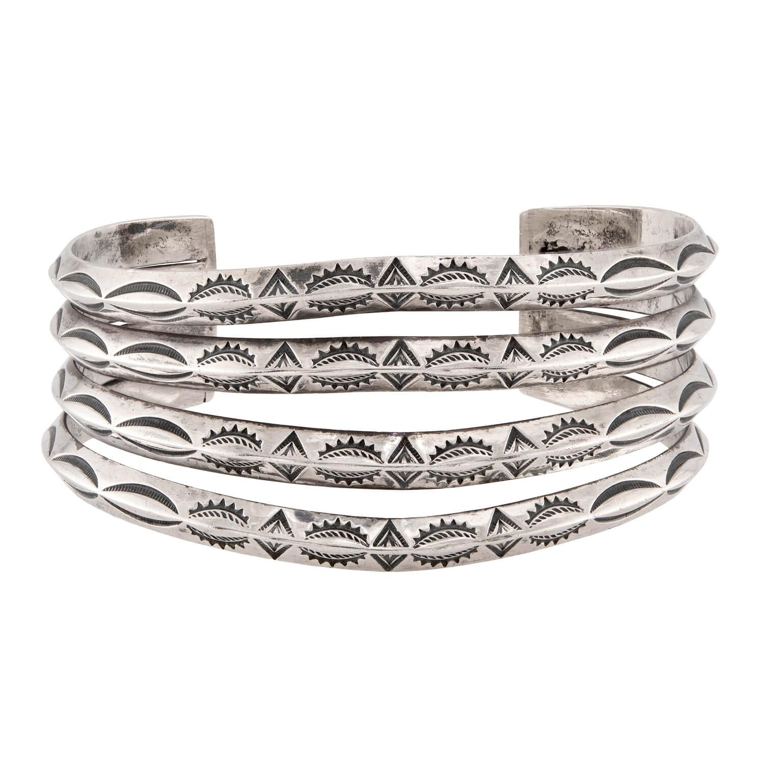 Vintage Native American Sterling Silver Cuff