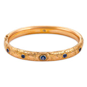 Art Nouveau 14k Sapphire Bangle