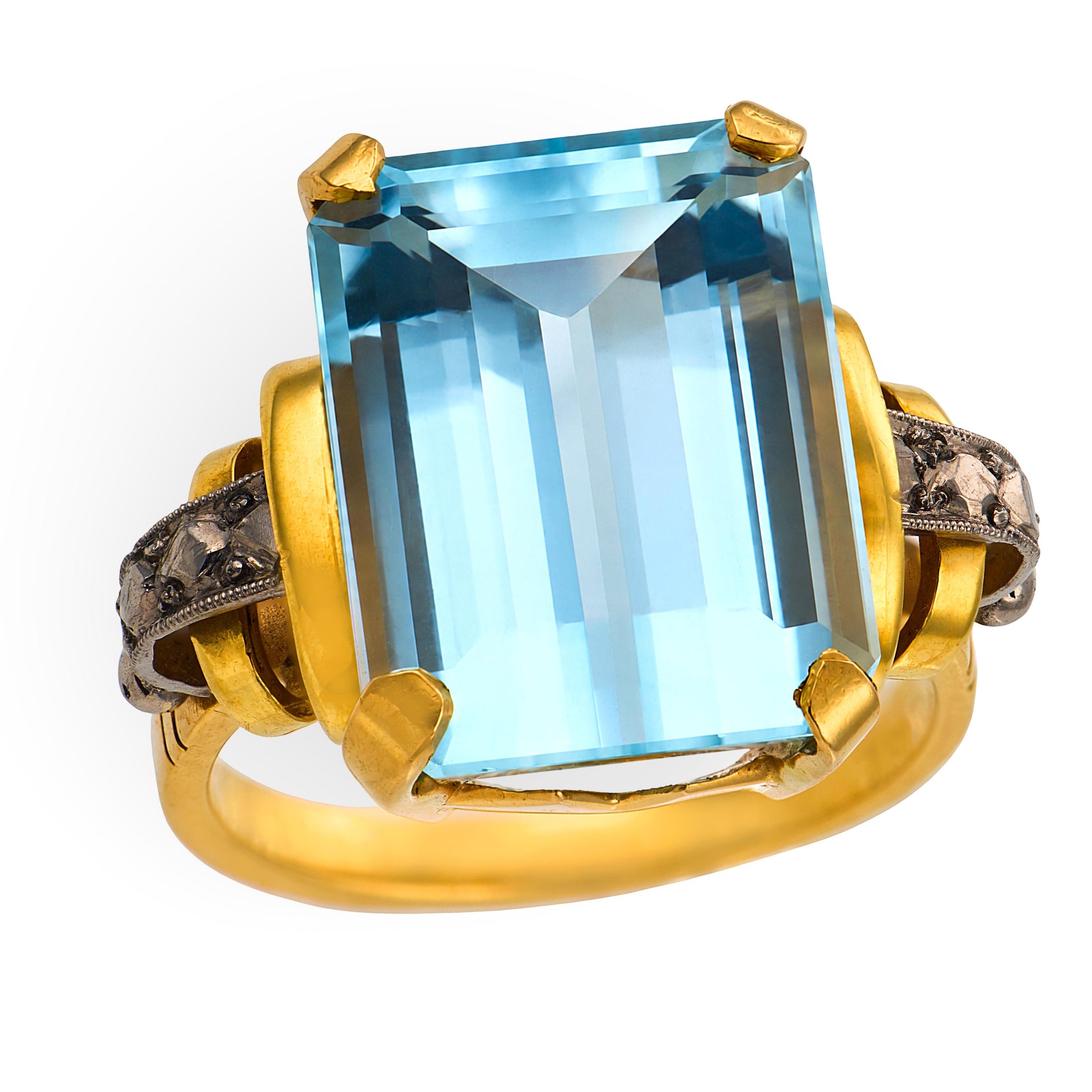 Retro 18k Aqua Ring