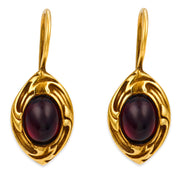 Art Nouveau 14k Garnet Dangle Earrings