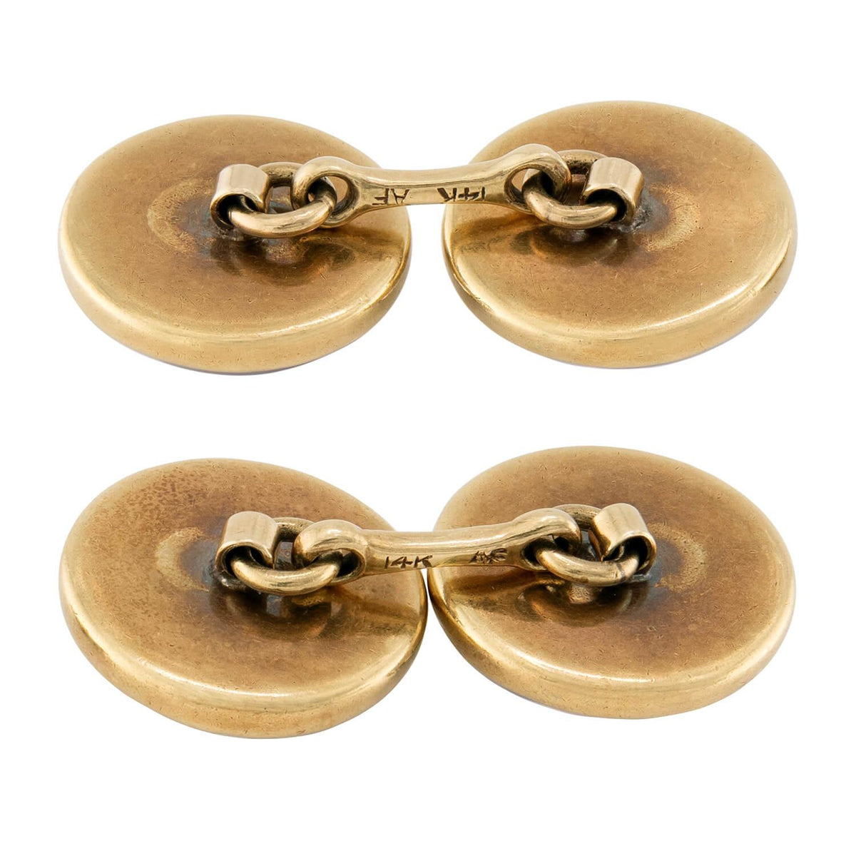 Edwardian 14k Essex Crystal Horse Cufflinks