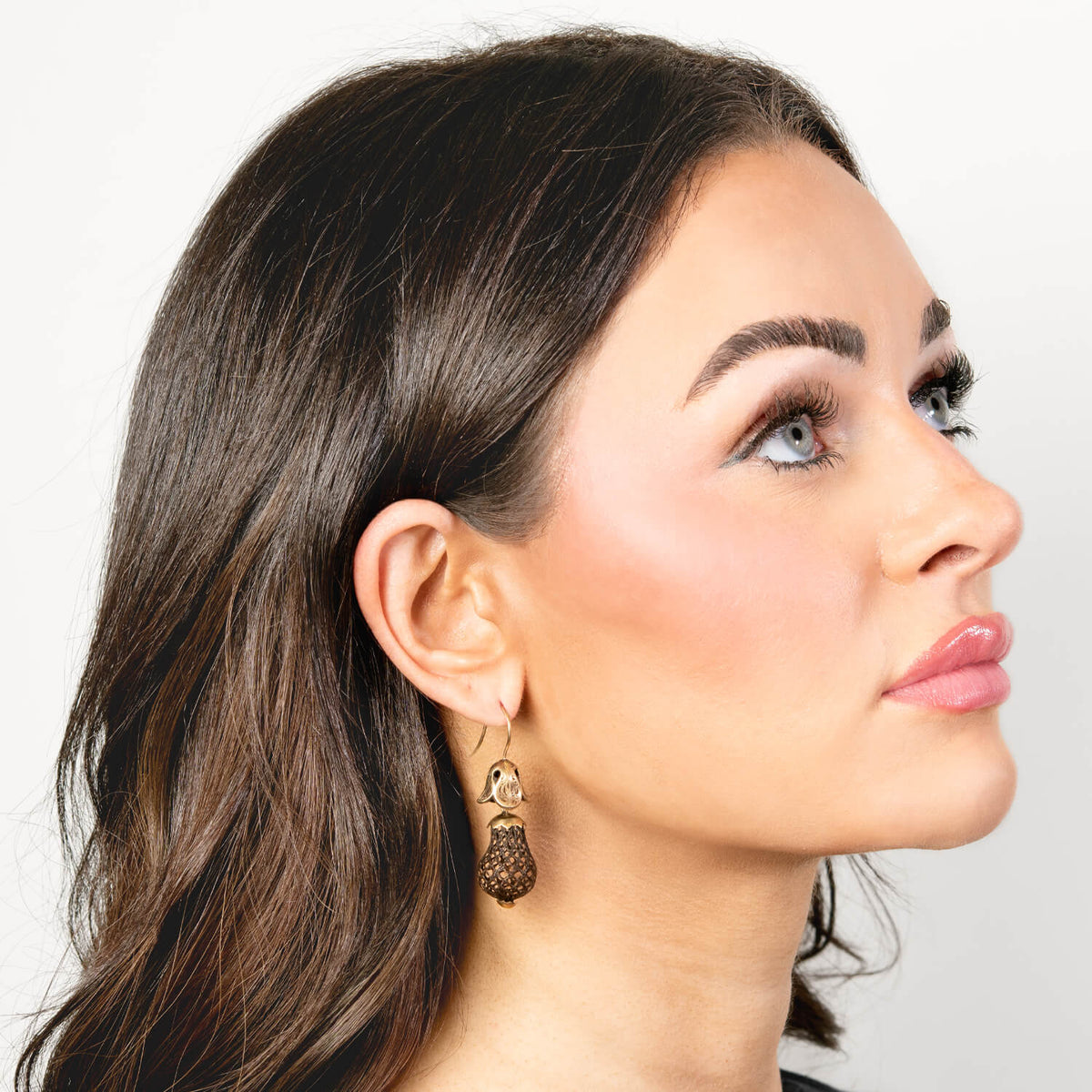 Victorian 14k Woven Hair Dangle Earrings