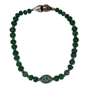 PATRICIA VON MUSULIN Estate Sterling Sapphire, Emerald, & Diamond Necklace