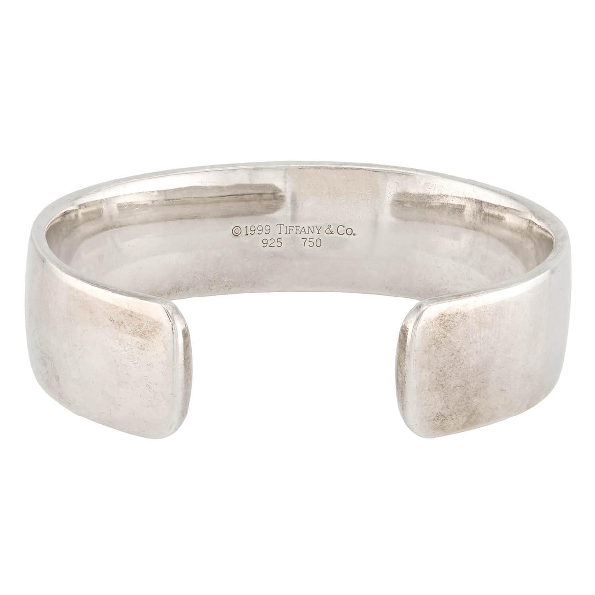 TIFFANY & CO Estate Sterling Silver/18k Hematite Cuff