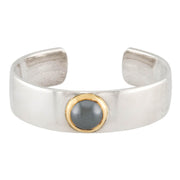 TIFFANY & CO Estate Sterling Silver/18k Hematite Cuff