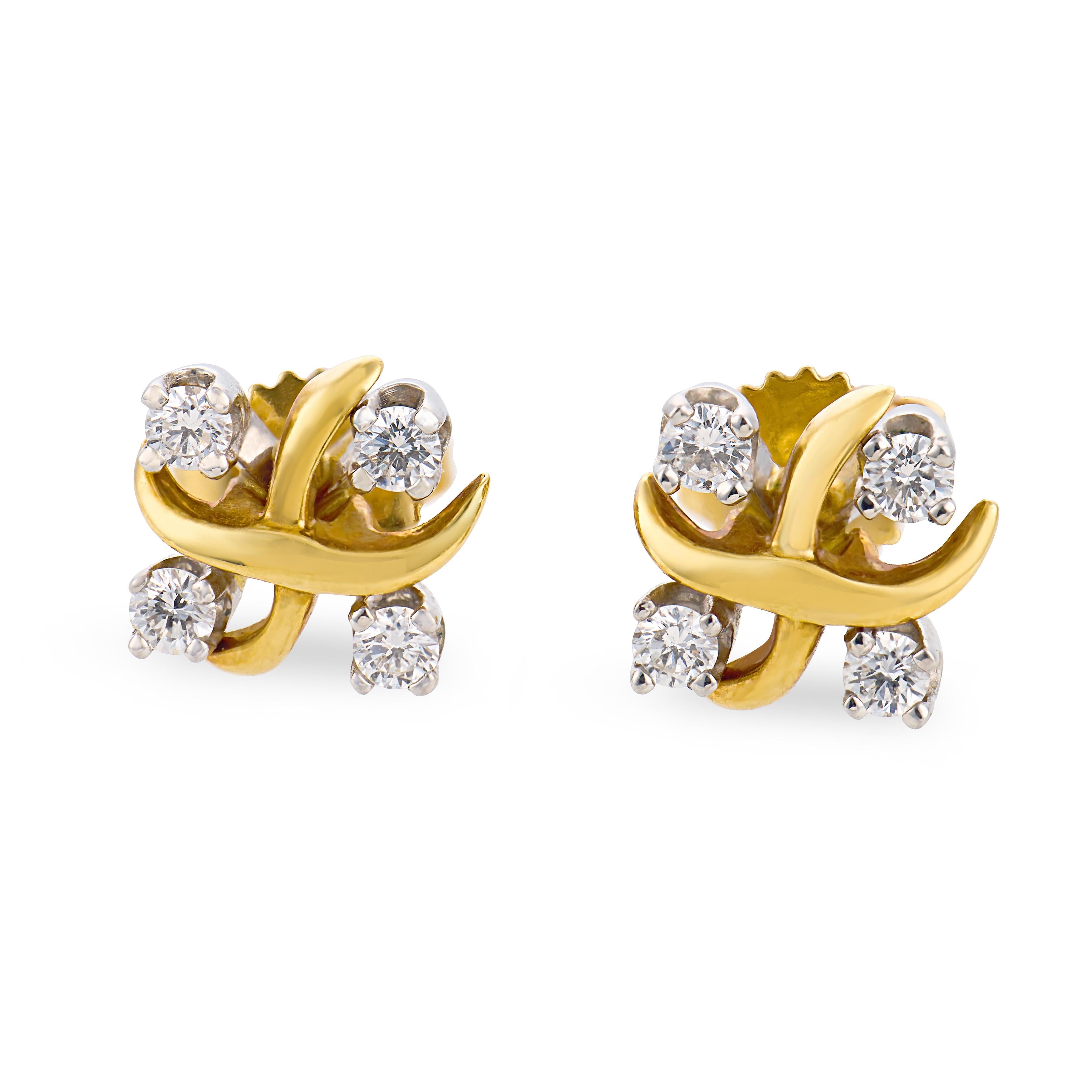 JEAN SCHLUMBERGER for TIFFANY & CO. Estate 18k/Platinum Diamond Earrings