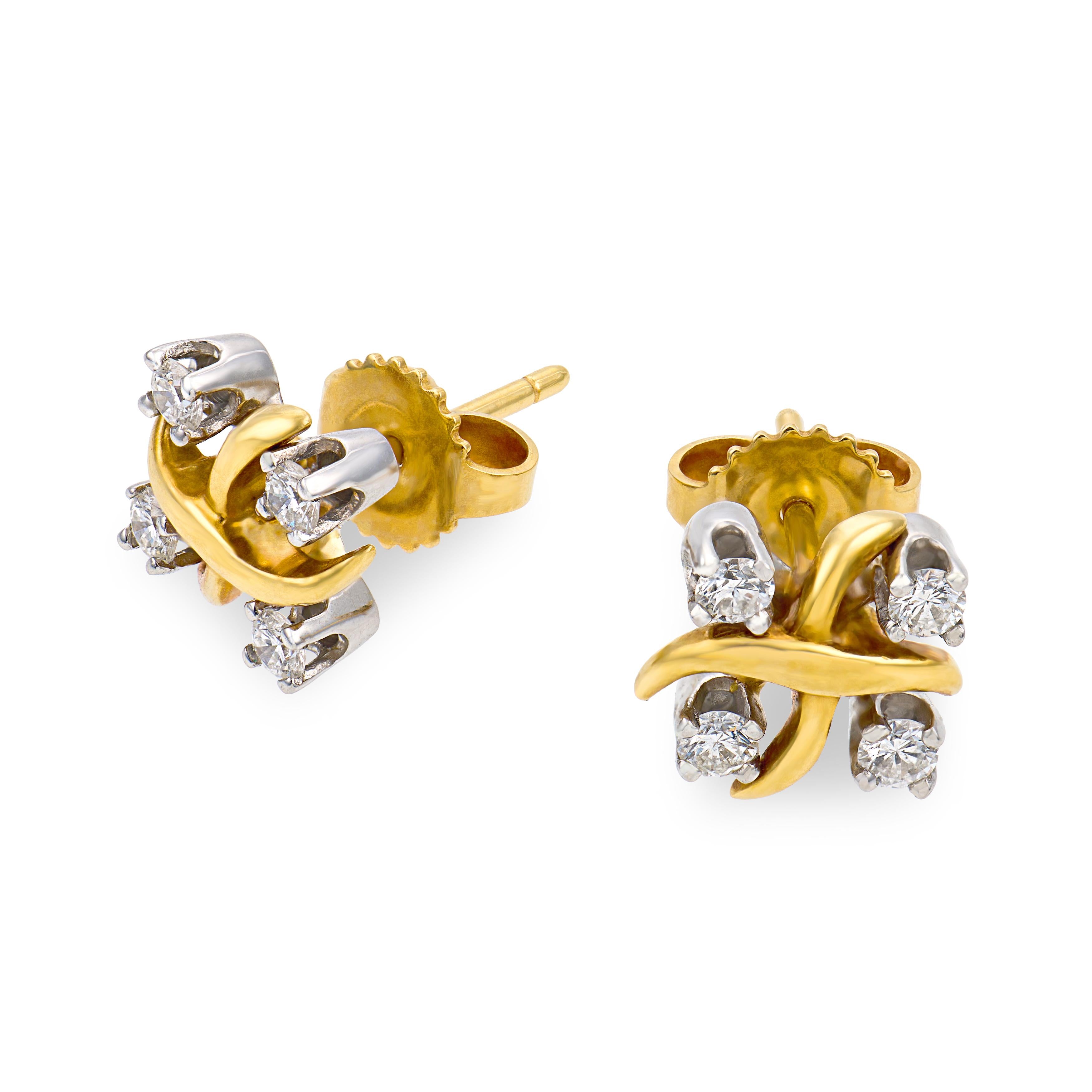 JEAN SCHLUMBERGER for TIFFANY & CO. Estate 18k/Platinum Diamond Earrings