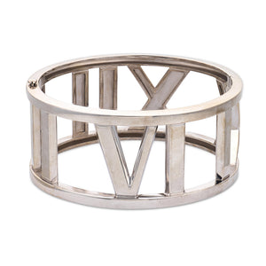 TIFFANY & CO. Atlas 18k Wide White Gold Bangle