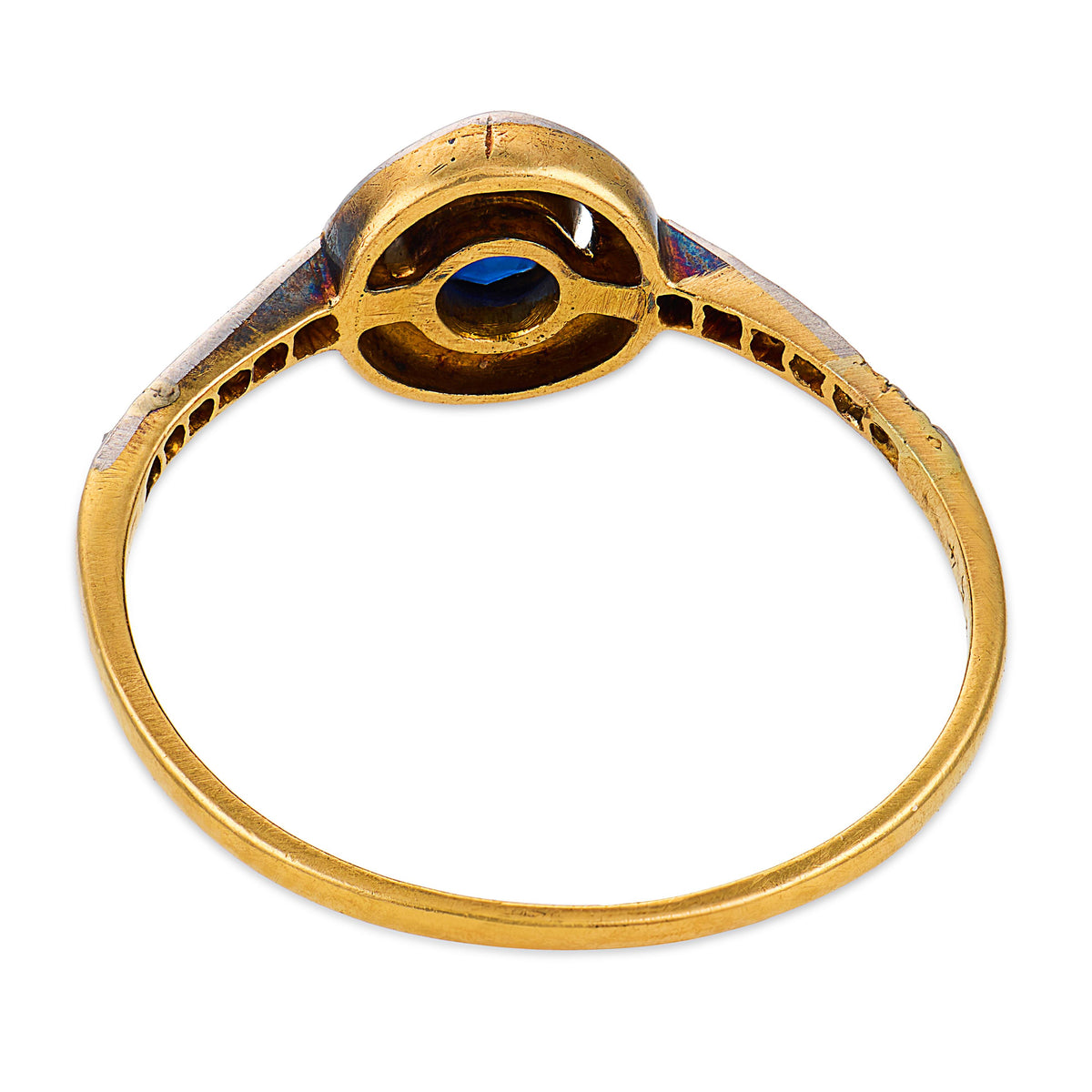 Edwardian 18k/Platinum Sapphire & Diamond Ring
