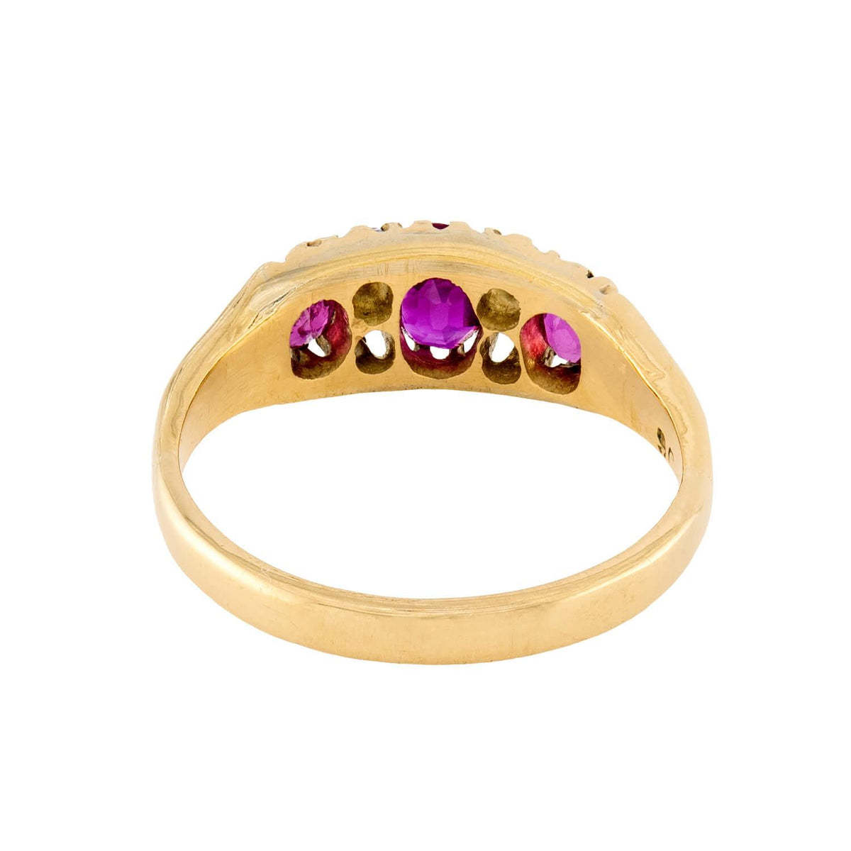 Art Nouveau 18k Ruby & Diamond Ring