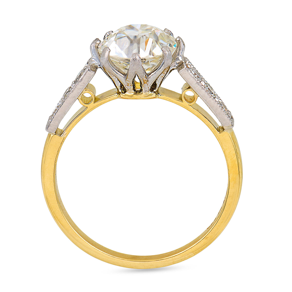 Estate 14k/Platinum GIA Diamond Engagement Ring 1.98ct