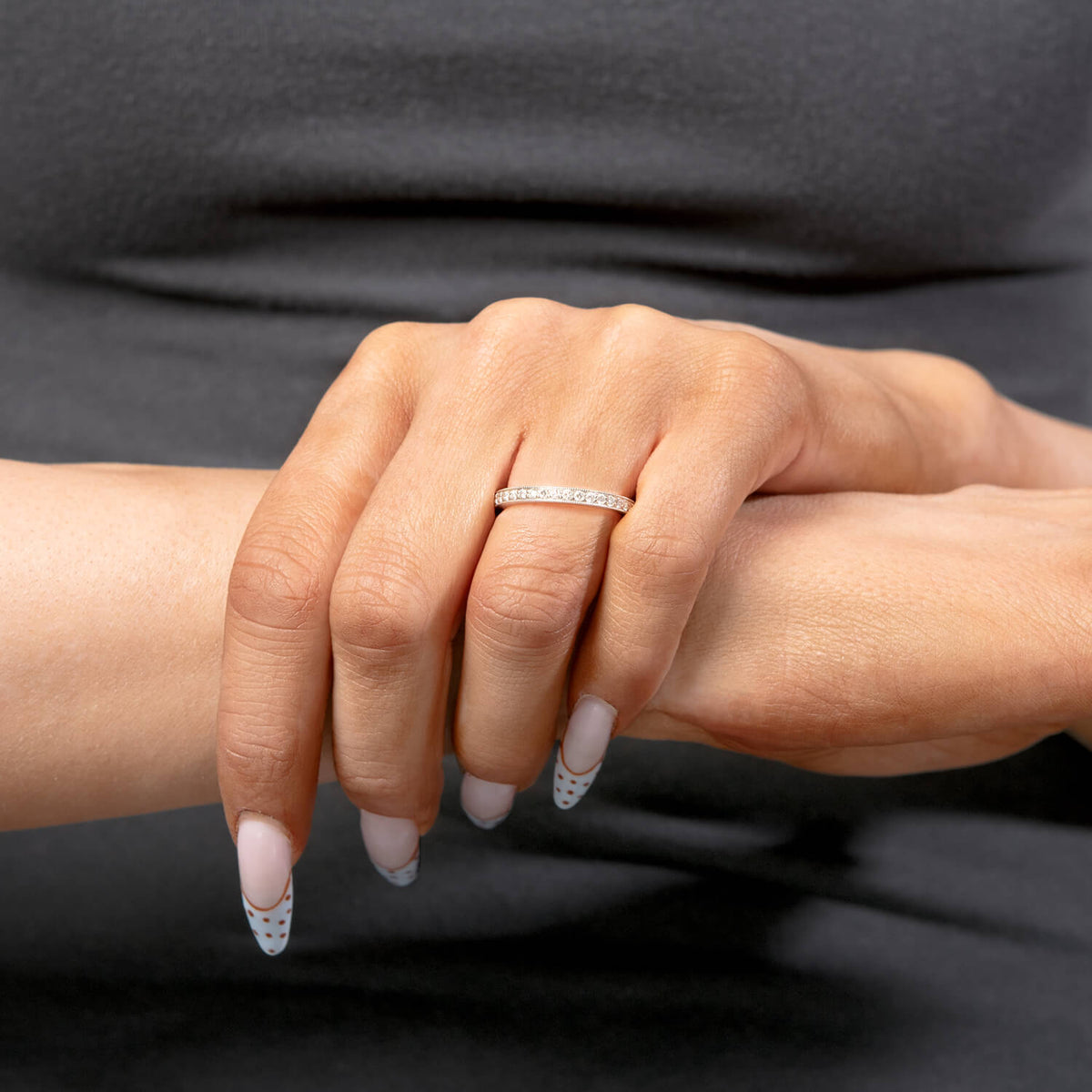 TIFFANY & CO. Estate Platinum Diamond Eternity Band