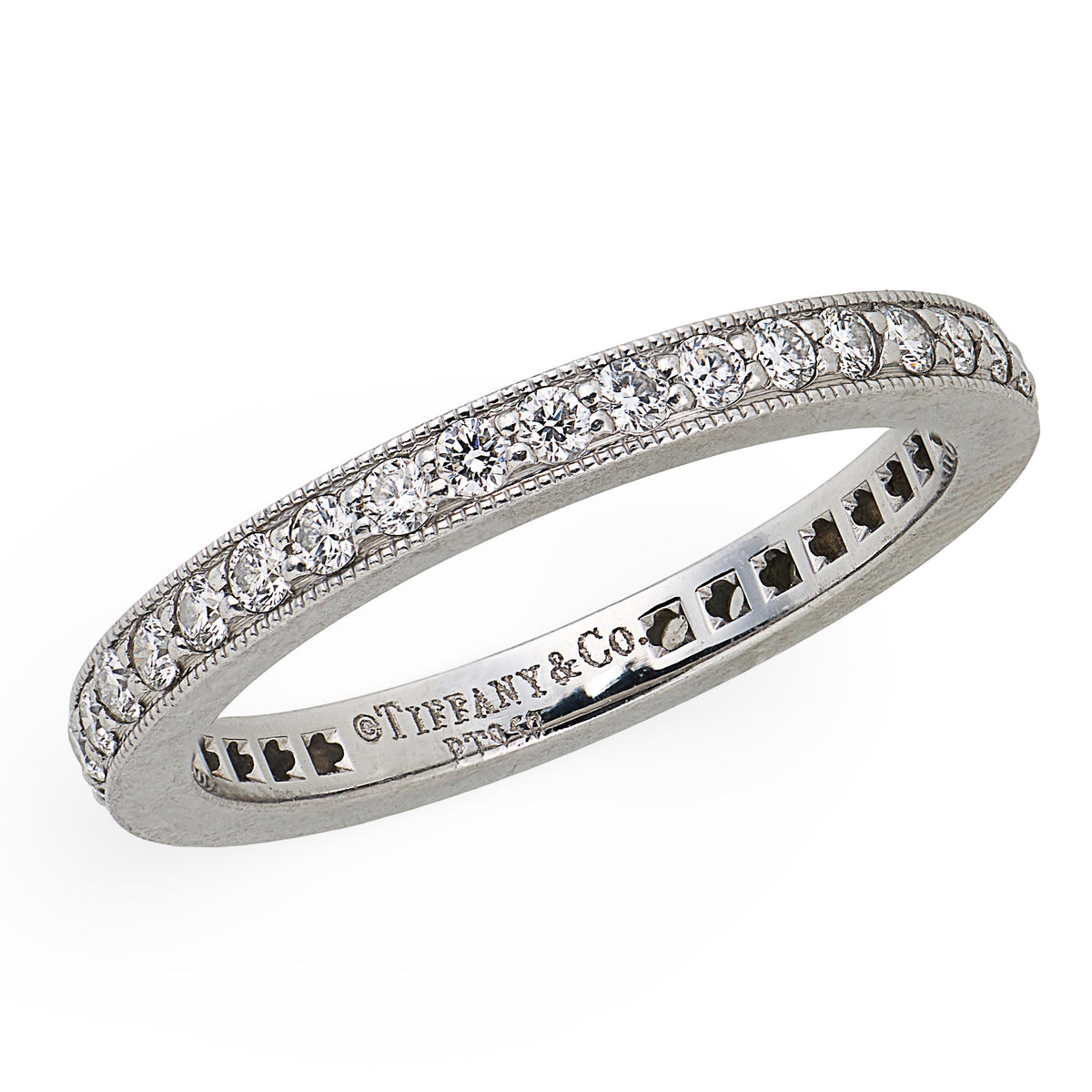 TIFFANY & CO. Estate Platinum Diamond Eternity Band
