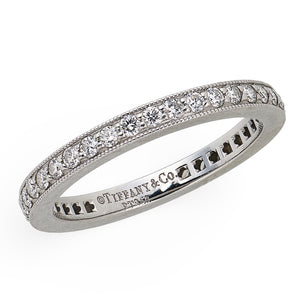 TIFFANY & CO. Estate Platinum Diamond Eternity Band