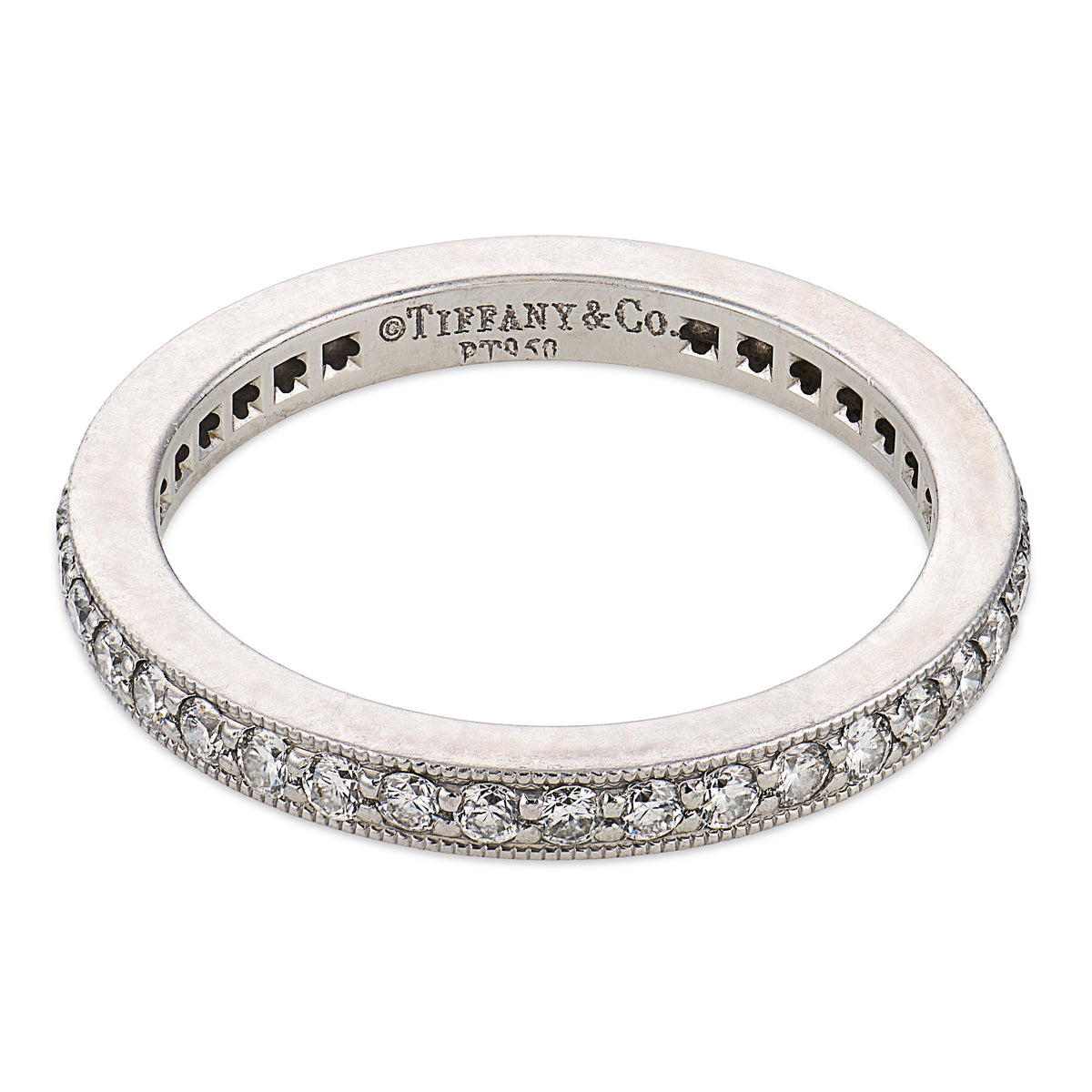 TIFFANY & CO. Estate Platinum Diamond Eternity Band
