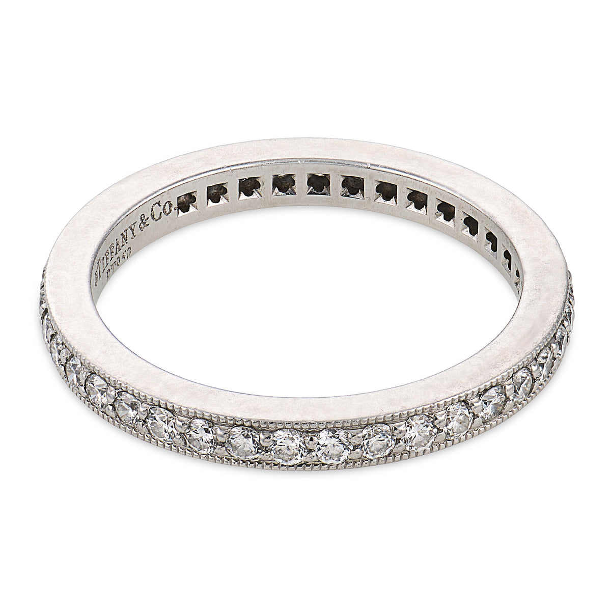 TIFFANY & CO. Estate Platinum Diamond Eternity Band