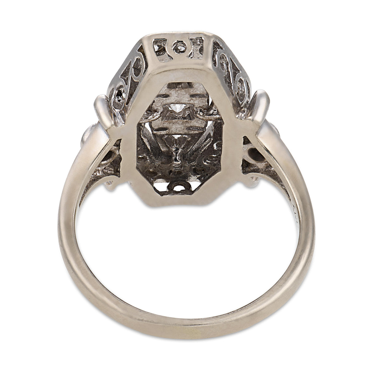 Estate 14k Diamond Navette Ring