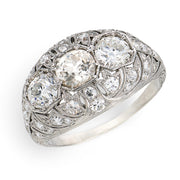 Edwardian Platinum Diamond Three Stone Ring