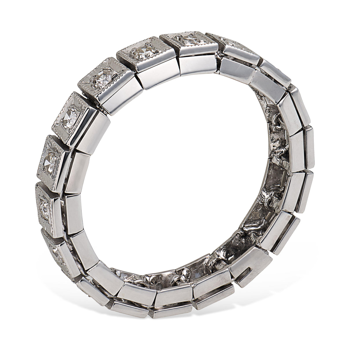 Art Deco Platinum Diamond Eternity Band